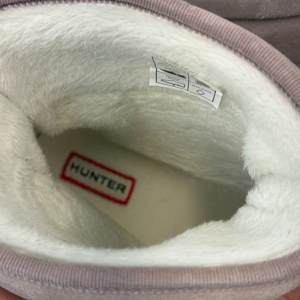 Hunter Kids Wanderer Insulated Suede Snow Boots Pink Faux Fur HJCUDDLE3 Size 2
